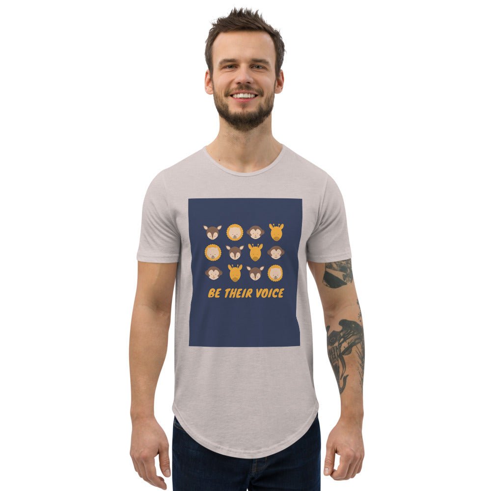 Men's Curved Hem T-Shirt - Caunoco