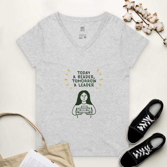 Women’s recycled v-neck t-shirt - Caunoco
